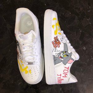 Custom Nike Air Force 1 Tom and Jerry Sneakers